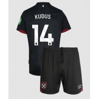 Stroje piłkarskie West Ham United Mohammed Kudus #14 Koszulka Wyjazdowej dla dzieci 2024-25 Krótki Rękaw (+ szorty)